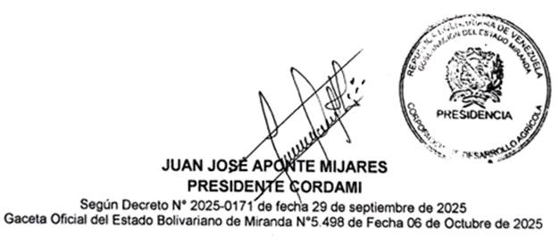 Firma y Sello Oficial